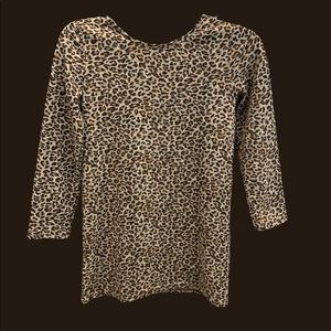 Cheetah Print Tunic Top Size 6